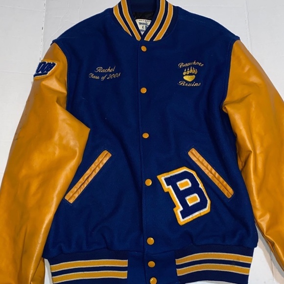 Vintage 2008 Bayshore Bruins Varsity College Baseball Letterman Jacket Lg - Picture 11 of 13